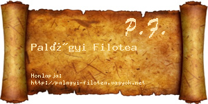 Palágyi Filotea névjegykártya